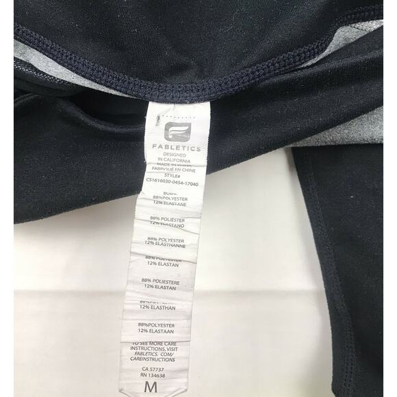 fabletic seabert Capri leggins‎ black/gray/ White size med - Picture 4 of 9